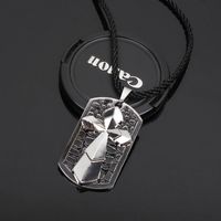New Double Cross Accessories Pendant Titanium Steel Jewelry Wholesale main image 4