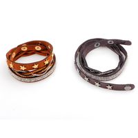 Bracelet En Velours Coréen Bijoux Forage Bracelet À Enroulement Multicouche main image 6