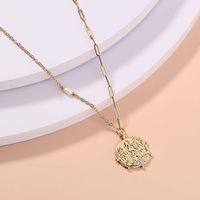 Wholesale Ancient Rome Retro Coin Fashion Simple Collarbone Alloy Chain main image 5