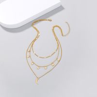 Jewelry Simple Fashion Star Tassel Moon Crescent Multi-layer Alloy Necklace main image 5