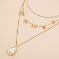 Accessories Fashion Irregular Pendant Butterfly Multi-layer Alloy Necklace Women main image 4