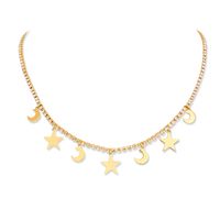 Jewelry Women's Simple Star Moon Combination Pendant Alloy Necklace main image 6