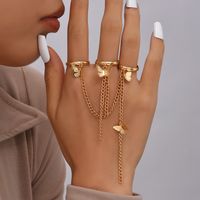 Fashion Geometric Alloy Sequin Chain Ring Hoop Bracelet main image 6