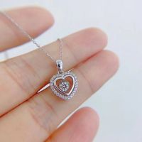 Heart-shaped Sweet Hollow Pendant Female Valentine's Day Gift Sweater Copper Chain main image 1