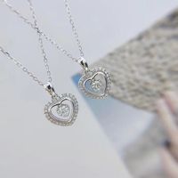 Heart-shaped Sweet Hollow Pendant Female Valentine's Day Gift Sweater Copper Chain main image 4