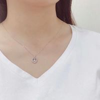 Heart-shaped Sweet Hollow Pendant Female Valentine's Day Gift Sweater Copper Chain main image 5
