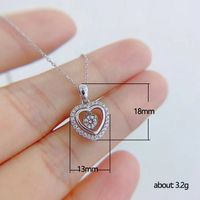 Pendentif Creux Doux En Forme De Coeur Femme Chandail Cadeau Saint Valentin Chaîne En Cuivre main image 6