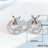 Fashion Diamond-studded Cute Butterfly Hollow Ring Copper Earrings Wholesale main image 6