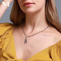 Halloween Gift Double Sword Skull Gothic Old Collarbone Alloy Necklace main image 3