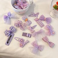 Cute 4-piece Set Periwinkle Blue Hairpin Children's Hair Accessories main image 1