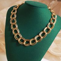 New Jewelry Women's Big Ball O-word Chain Gold Alloy Necklace Women main image 3