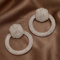 Fashion Geometric Diamond Alloy Artificial Gemstones Earrings sku image 1