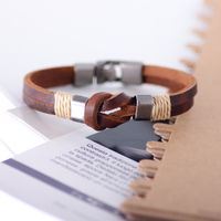Retro Leather Woven Bracelet Creative Woven Bracelet Wholesale sku image 1