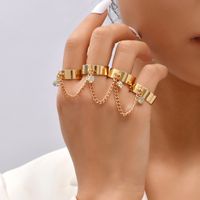 Fashion Geometric Alloy Sequin Chain Ring Hoop Bracelet sku image 40