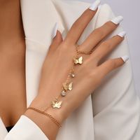 Fashion Geometric Alloy Sequin Chain Ring Hoop Bracelet sku image 31