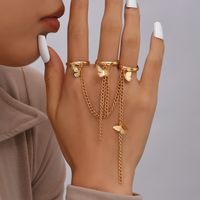 Fashion Geometric Alloy Sequin Chain Ring Hoop Bracelet sku image 29