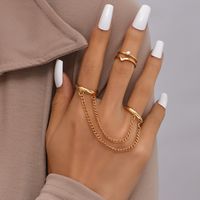 Fashion Geometric Alloy Sequin Chain Ring Hoop Bracelet sku image 24
