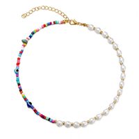 Jewelry Fashion Color Beads Pearl Bohemian Alloy Necklace sku image 2