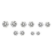 Simple Style Heart Diamond Alloy Artificial Gemstones Earrings Ear Studs sku image 1