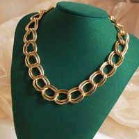 Nueva Joyería Para Mujer, Cadena Con Palabra O De Bola Grande, Collar De Aleación De Oro Para Mujer sku image 1