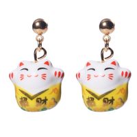 Diy Ceramic Earrings New Cute Style Ceramic Multi-color Lucky Earrings sku image 13