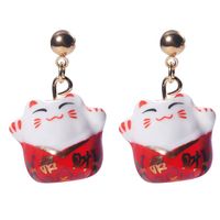 Diy Ceramic Earrings New Cute Style Ceramic Multi-color Lucky Earrings sku image 16