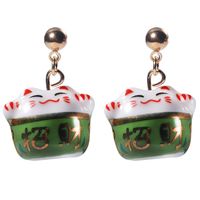 Diy Ceramic Earrings New Cute Style Ceramic Multi-color Lucky Earrings sku image 17