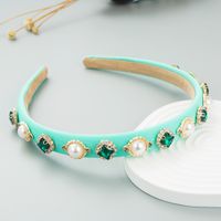 Fashion Pearl Baroque Thin Sponge Simple Thin Edge Bright Color Hairband Accessories sku image 7