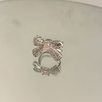 Fashion Pink Diamond-studded Tassel Alloy Ear Bone Clip sku image 2