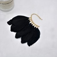 Fashion Creative Feather Earrings Simple Alloy Ear Clip sku image 2