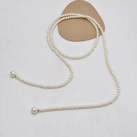Retro-palast Künstliche Perle Lange Weibliche Mehrschichtige Pullover-schlüsselbeinkette sku image 1