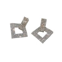 Fashion Geometric Square Diamond Earrings Alloy Drop Earrings sku image 1