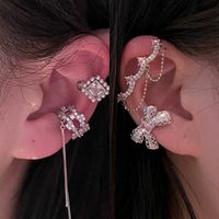 Fashion Pink Diamond-studded Tassel Alloy Ear Bone Clip main image 1