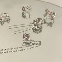 Fashion Pink Diamond-studded Tassel Alloy Ear Bone Clip main image 5