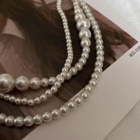 Fashion Retro Bright Pearl Multi-layer Beaded Necklace Clavicle Chain main image 6