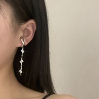 Fashion Water Drop Tassel Zircon Ear Clip Simple Alloy Drop Earrings main image 3