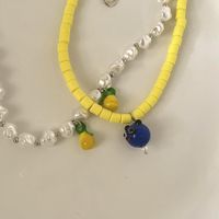 Modische Retro-perlenkette Mit Handbesetzten Kleinen Monsterschlüsselbeinen In Unregelmäßigen Farben main image 5