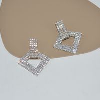 Fashion Geometric Square Diamond Earrings Alloy Drop Earrings main image 2