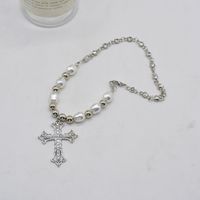 Cross Men's And Women's Sweater Fashion Pearl Alloy Necklace Pendant main image 5