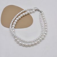 Fashion Court Double-layer Pearl Female Alloy Necklace Choker main image 3