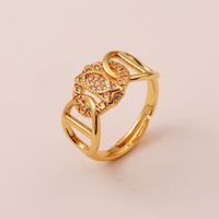 Fashion Geometric Pig Nose Copper Tail Ring Hip Hop Open Ring main image 2