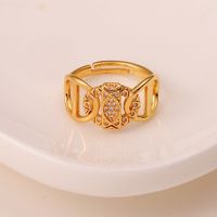 Fashion Geometric Pig Nose Copper Tail Ring Hip Hop Open Ring main image 3