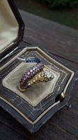 Fashion Color Inlaid Zircon Snake Ring Women's Alloy Ring Wholesale main image 6