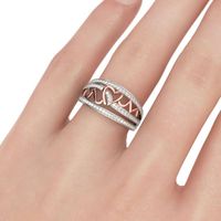 Creative Love Mom Alloy Ring Plated 14k Color Separation Mother's Day Gift main image 5