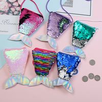 Sequin Coin Purse Lanyard Coin Children's Oblique Cross Small Bag 16*10cm main image 1