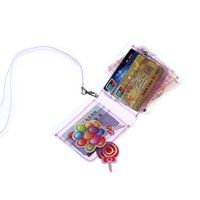 Jelly Laser Coin Purse Transparent Hanging Portable Card Holder10.7*9.5cm main image 6