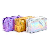 New Square Pu Cosmetic Laser Hand-held Cosmetic Bag 18*10.5cm main image 6