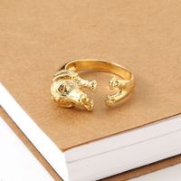 Women's Jewelry Copper Gold Plated Creative Dog Tail Ring Wholesale main image 3