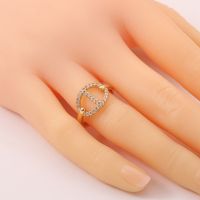 New Women's Hand Jewelry Geometric Pig Nose Creative Copper Tail Ring main image 5