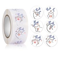 Wholesale Cute Thanks Sticker Coffee Drink Food Baking Label main image 1
